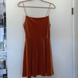 Gold Velvet Urban Outfitters dress